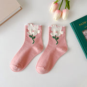 Harajuku Japanese Korean Style Flower - socks 35-39 - www.leggybuddy.com