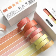 Solid Color Grid Masking Tape - 8 Pcs Set - www.leggybuddy.com