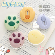 MOHAMM 1 PC Cute Cartoon Cat Claw Retractable Paper Cutter Utility  Knives Stationery for School Office Home - www.leggybuddy.com