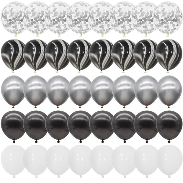 Marble Metallic Confetti Balloon - Set 40 pcs - www.leggybuddy.com