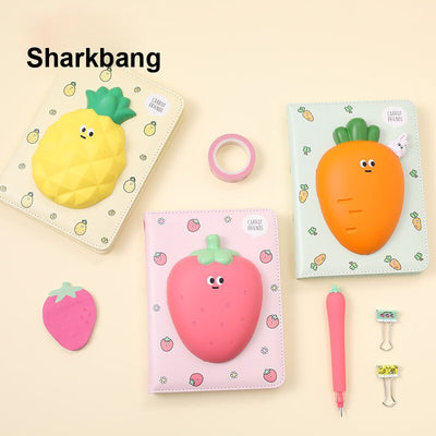 Sharkbang Kawaii Reduced Pressure Journal Notebook PU Leather Dairy Decompression Unicorn/Carrot Planner Stationery Gift Set - www.leggybuddy.com