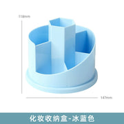 Morandi Color Multifunctional Round Pen Holder Large Capacity 360 Degree Rotating Makeup Brush Storage Box School Stationery - www.leggybuddy.com