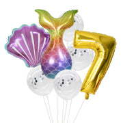 Little Mermaid Party Number Balloons 32inch - www.leggybuddy.com