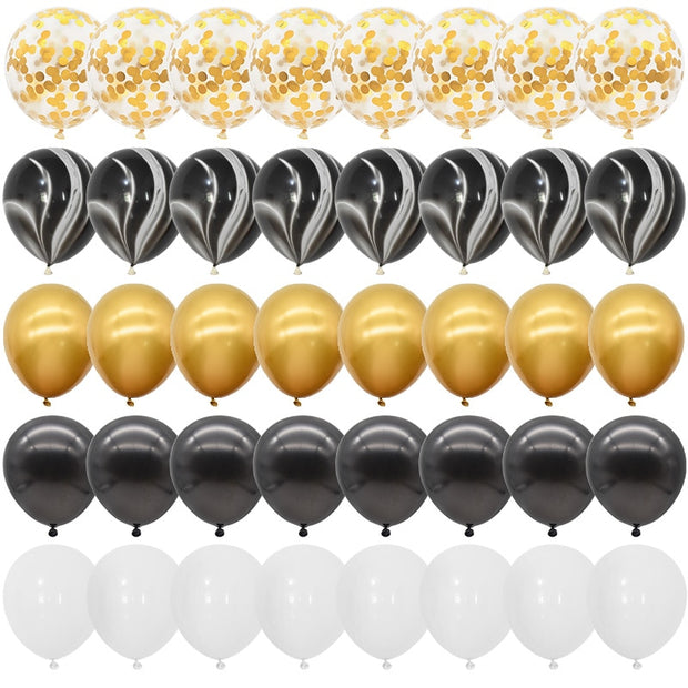 Marble Metallic Confetti Balloon - Set 40 pcs - www.leggybuddy.com