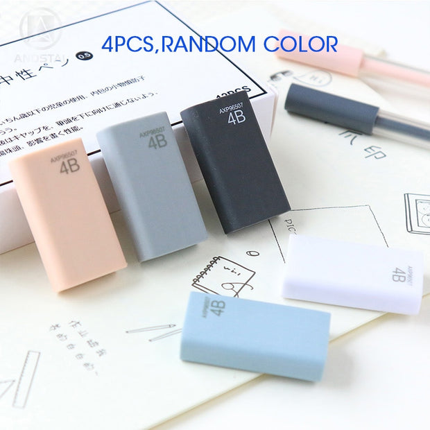 M&amp;G 4pcs Premium Soft Color Eraser Kawaii Rubber Erasers Mini pencil eraser gum set for school office supplies rubbers - www.leggybuddy.com