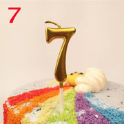 Metallic Number Candle Gold / Silver / Rosa - www.leggybuddy.com