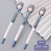 M&amp;G NEW Kawaii 4pcs/lot 0.5mm Matryona DOLL Gel Pen black ink cute gelpen for school supplies stationary pens stationery - www.leggybuddy.com