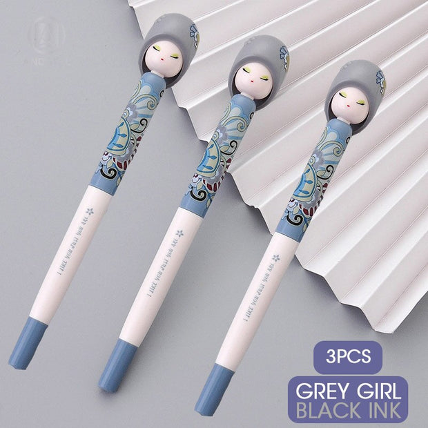 2 Pcs Kawaii Pens Set Black Pens Novelty Pens Gel Pens Black Gel Pens for  Kids Ink Pens for Women Gel Pens Set Writing Pens for Girls Cute Pen for  Women Creative