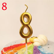 Metallic Number Candle Gold / Silver / Rosa - www.leggybuddy.com