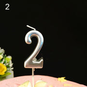 Metallic Number Candle Gold / Silver / Rosa - www.leggybuddy.com