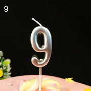 Metallic Number Candle Gold / Silver / Rosa - www.leggybuddy.com