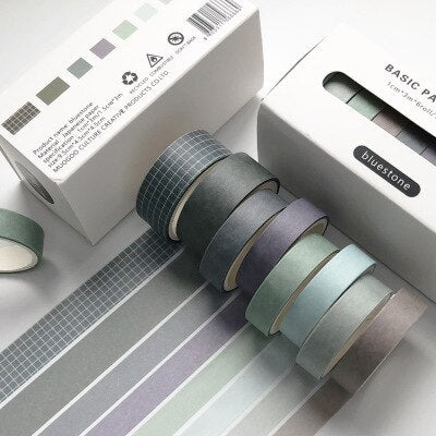 Solid Color Grid Masking Tape - 8 Pcs Set - www.leggybuddy.com