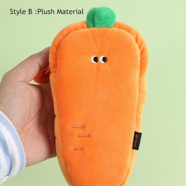 Sharkbang Creative Carrot Series Silicone Soft Pencil Case Penholder O