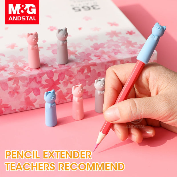 M&amp;G 4/12pcs Multifunction 2 in 1 Color Eraser &amp; Pencil Extender Cap Kawaii Rubber Erasers Mini pencil gum set for school rubbers - www.leggybuddy.com