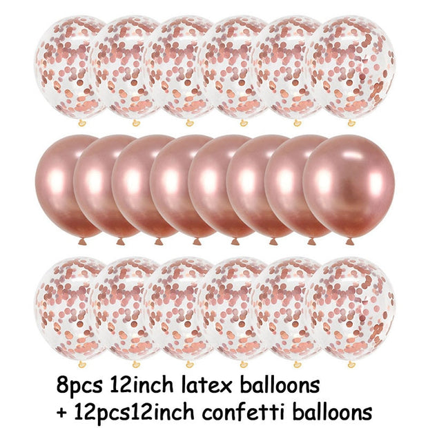 Rose Gold Wedding Birthday Party Balloons Happy Birthday Letter Foil Balloon Baby Shower Anniversary Event Party Decor Supplies - www.leggybuddy.com