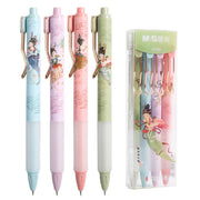 M&amp;G 4pcs/set Chinese Style Limited 0.5mm Gel Pen Kawaii Retractable Black Ink Gelpen For Boys Girls School Student - www.leggybuddy.com