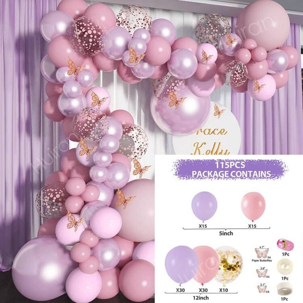 Macaron Balloons Garland Arch Rose Gold Confetti Ballon Wedding Birthday Baloon Birthday Party Decor Kids Baby Shower - www.leggybuddy.com