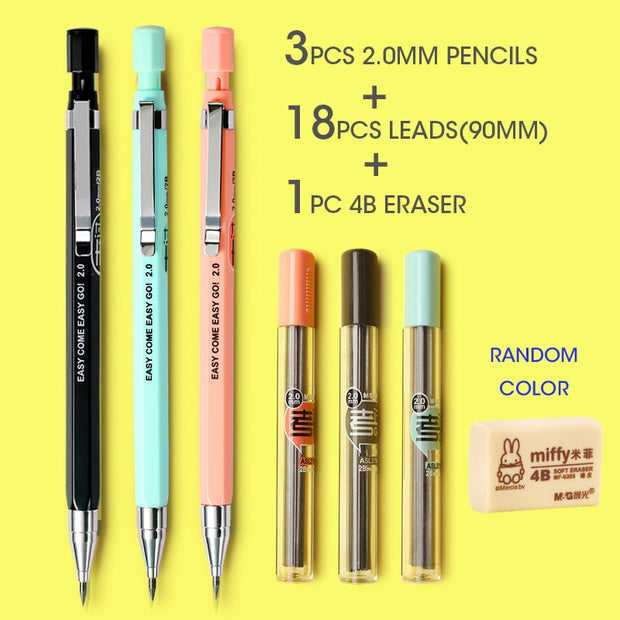 M&amp;G 2.0mm Thick-headed Mechanical Pencil 2B Automatic Pen For Students Non-Toxic Mechanical Pencil For Beginner School Supplies - www.leggybuddy.com