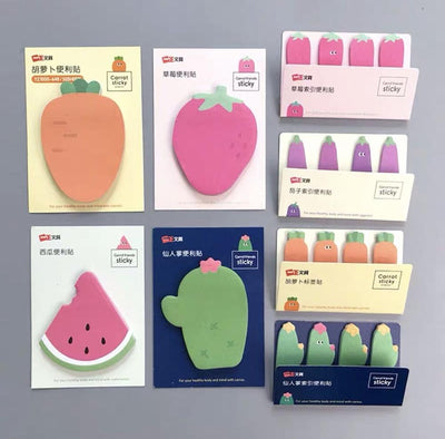 Sharkbang 50 Sheets Kawaii Cute Carrot Strawberry N Times Sticky Notes Label Index Sticker Paperlaria Stationery - www.leggybuddy.com