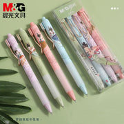 M&amp;G 4pcs/set Chinese Style Limited 0.5mm Gel Pen Kawaii Retractable Black Ink Gelpen For Boys Girls School Student - www.leggybuddy.com