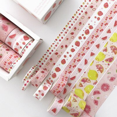 8pcs/set Different sizes Washi Tape Set Petal Flower Paper Masking Tapes Japanese journal Tape Diy Scrapbooking Sticker - www.leggybuddy.com