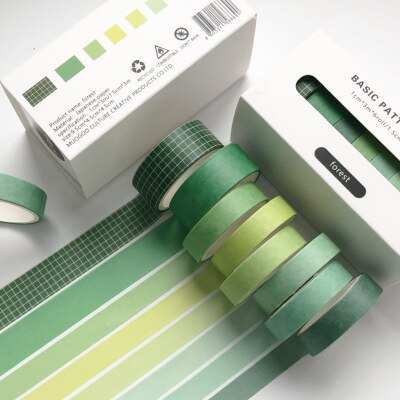 Solid Color Grid Masking Tape - 8 Pcs Set - www.leggybuddy.com