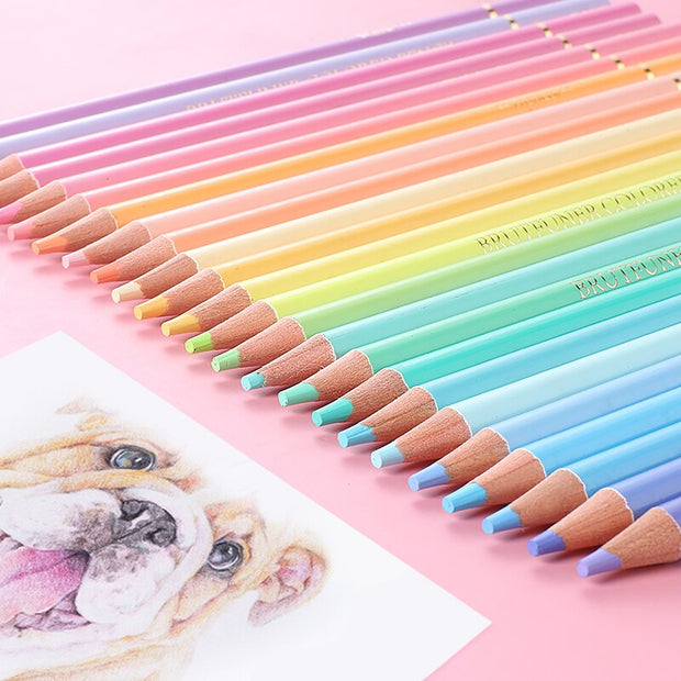 Macaron Pastel Colored Pencils - 50 Pcs - www.leggybuddy.com