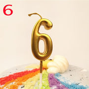 Metallic Number Candle Gold / Silver / Rosa - www.leggybuddy.com