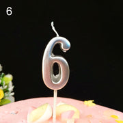 Metallic Number Candle Gold / Silver / Rosa - www.leggybuddy.com