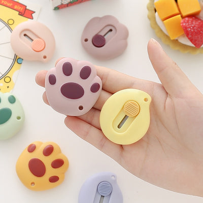 MOHAMM 1 PC Cute Cartoon Cat Claw Retractable Paper Cutter Utility  Knives Stationery for School Office Home - www.leggybuddy.com