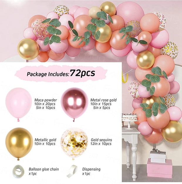 Macaron Balloons Garland Arch Rose Gold Confetti Ballon Wedding Birthday Baloon Birthday Party Decor Kids Baby Shower - www.leggybuddy.com