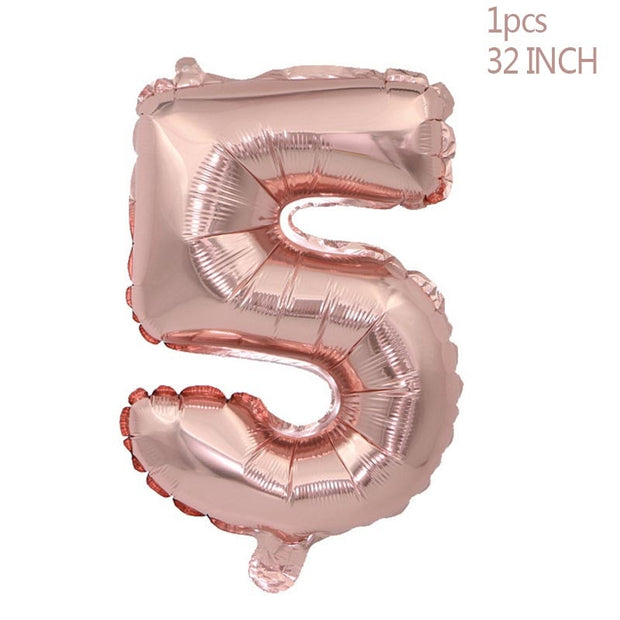 Rose Gold Wedding Birthday Party Balloons Happy Birthday Letter Foil Balloon Baby Shower Anniversary Event Party Decor Supplies - www.leggybuddy.com
