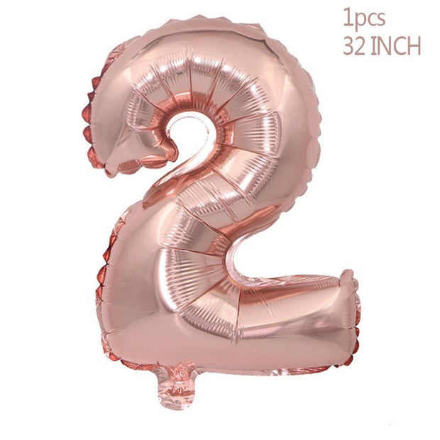 Rose Gold Wedding Birthday Party Balloons Happy Birthday Letter Foil Balloon Baby Shower Anniversary Event Party Decor Supplies - www.leggybuddy.com