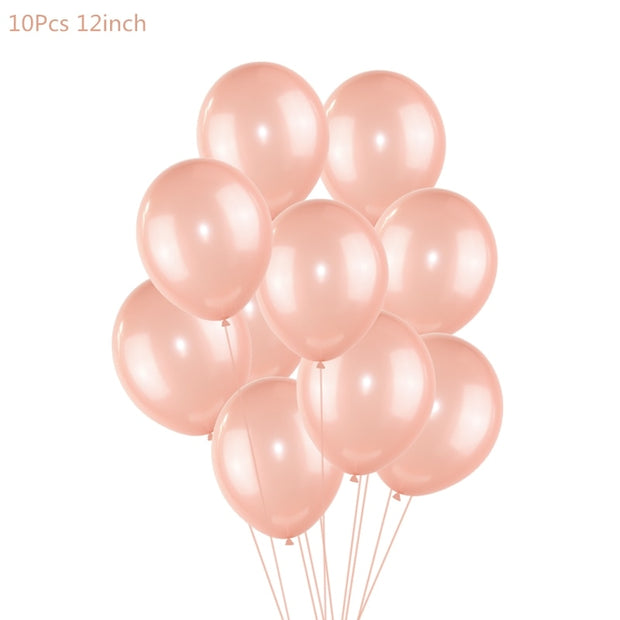 Rose Gold Confetti Baloons Foil Champagne Star Balloon Wedding Latex Ballon globos BabyShower Birthday Party Decoration Supplies - www.leggybuddy.com