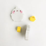 Molang Rabbit Duck Eraser 2 pcs/pack - www.leggybuddy.com