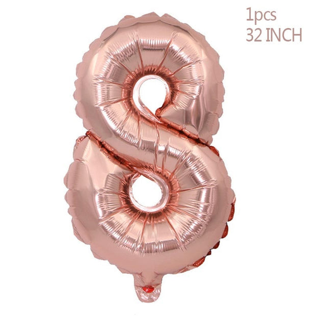 Rose Gold Wedding Birthday Party Balloons Happy Birthday Letter Foil Balloon Baby Shower Anniversary Event Party Decor Supplies - www.leggybuddy.com