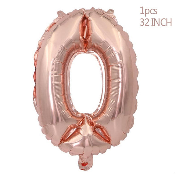 Rose Gold Wedding Birthday Party Balloons Happy Birthday Letter Foil Balloon Baby Shower Anniversary Event Party Decor Supplies - www.leggybuddy.com