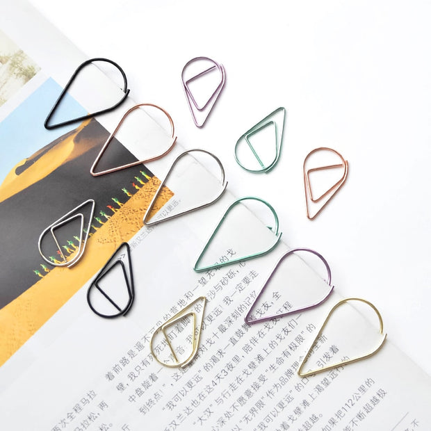 Metal Paper Clip Bookmark - 10pcs/pack (Korea) - www.leggybuddy.com