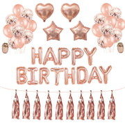 Rose Gold Wedding Birthday Party Balloons Happy Birthday Letter Foil Balloon Baby Shower Anniversary Event Party Decor Supplies - www.leggybuddy.com