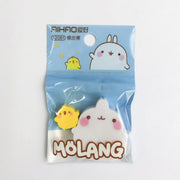 Molang Rabbit Duck Eraser 2 pcs/pack - www.leggybuddy.com