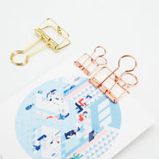 M&amp;G 10Pcs Creative Rose Gold Color Metal Binder Clip Cute Kawaii Binding Clips For Office School Supplies Paper Clip Stationery - www.leggybuddy.com