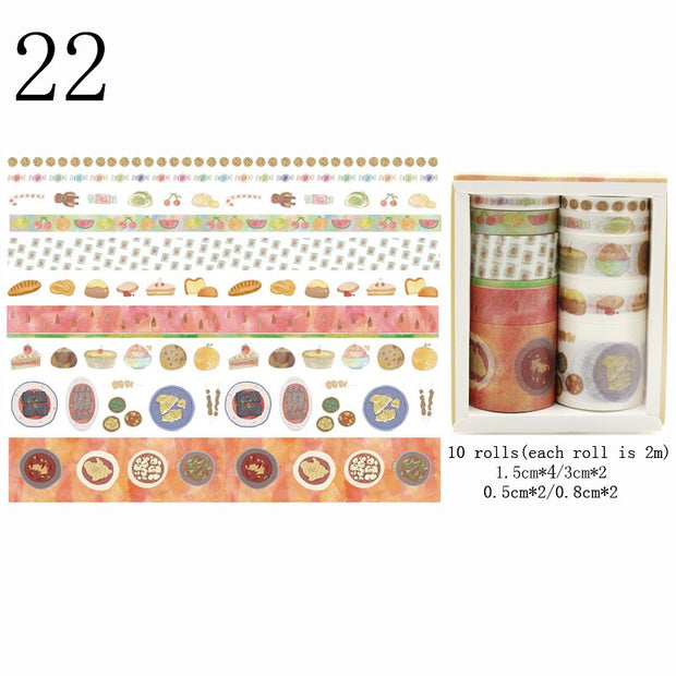 Plant Leaves Washi Tape - 10 Pcs Set - www.leggybuddy.com