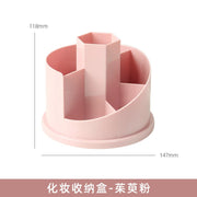 Morandi Color Multifunctional Round Pen Holder Large Capacity 360 Degree Rotating Makeup Brush Storage Box School Stationery - www.leggybuddy.com