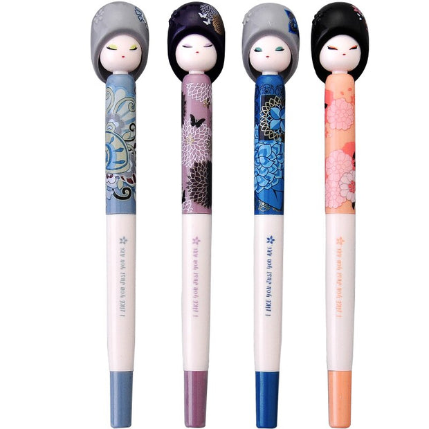 M&amp;G NEW Kawaii 4pcs/lot 0.5mm Matryona DOLL Gel Pen black ink cute gelpen for school supplies stationary pens stationery - www.leggybuddy.com