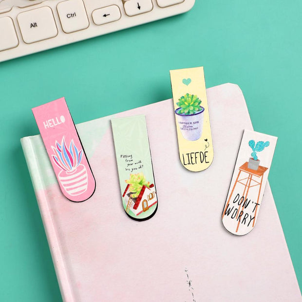 JIANWU 6pcs/set Cute Cartoon magnet bookmark life fresh bookmark creative magnetic Bookmarks For Books kawaii School supplies - www.leggybuddy.com