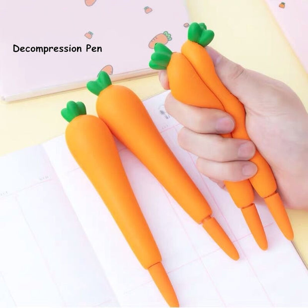 Sharkbang Creative Carrot Series Silicone Soft Pencil Case Penholder O