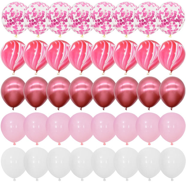 Marble Metallic Confetti Balloon - Set 40 pcs - www.leggybuddy.com