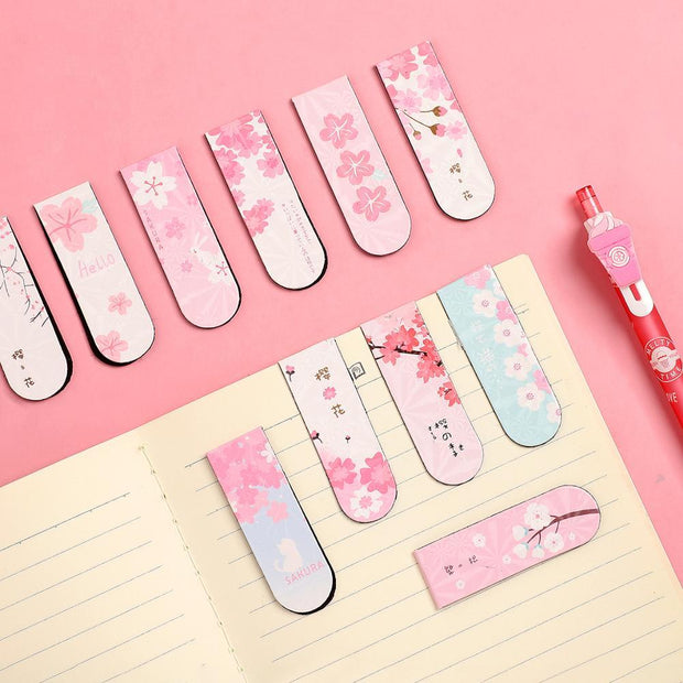 JIANWU 6pcs/set Cute Cartoon magnet bookmark life fresh bookmark creative magnetic Bookmarks For Books kawaii School supplies - www.leggybuddy.com