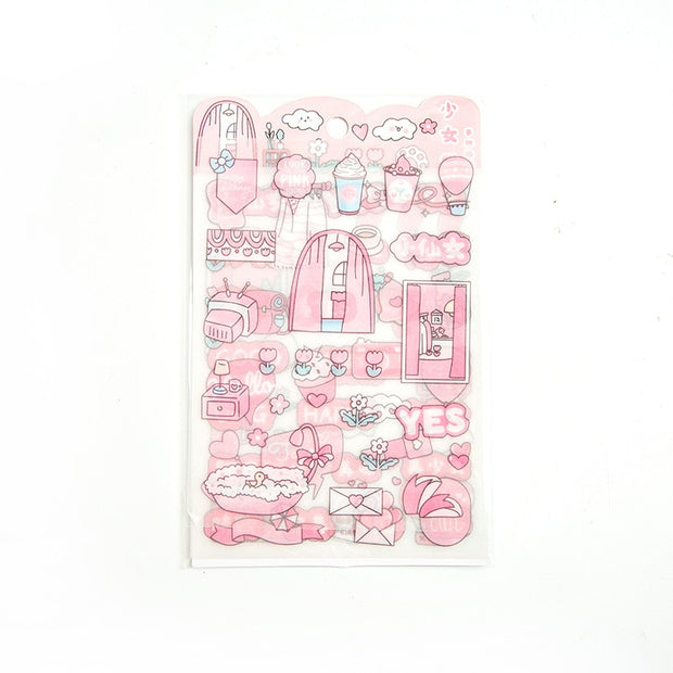 Mohamm 4PCS/Pack Kawaii Anime Stickers Scrapbooking Stationery School Supplies - www.leggybuddy.com