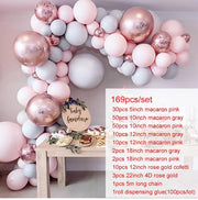 Macaron Balloons Garland Arch Rose Gold Confetti Ballon Wedding Birthday Baloon Birthday Party Decor Kids Baby Shower - www.leggybuddy.com